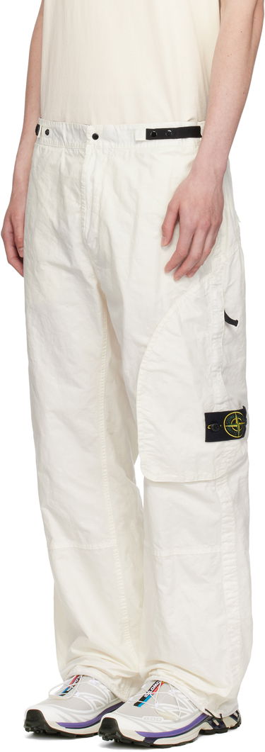 Cargo nohavice Stone Island Stone Island Organic Look Nylon Panama-TC Cargo Pants Biela | K1S15 3100010 S0069, 3