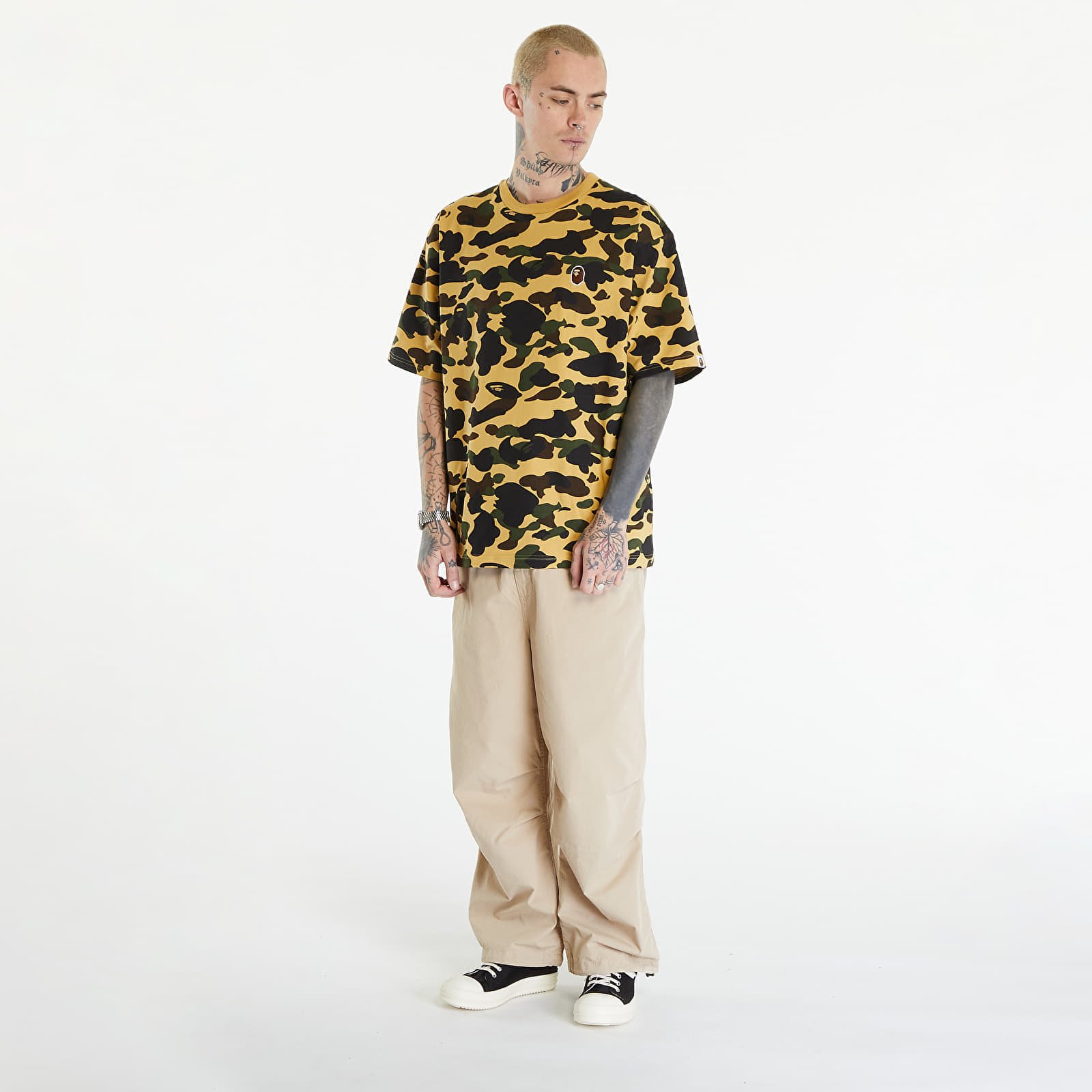 A BATHING APE 1St Camo One Point Tee Yellow