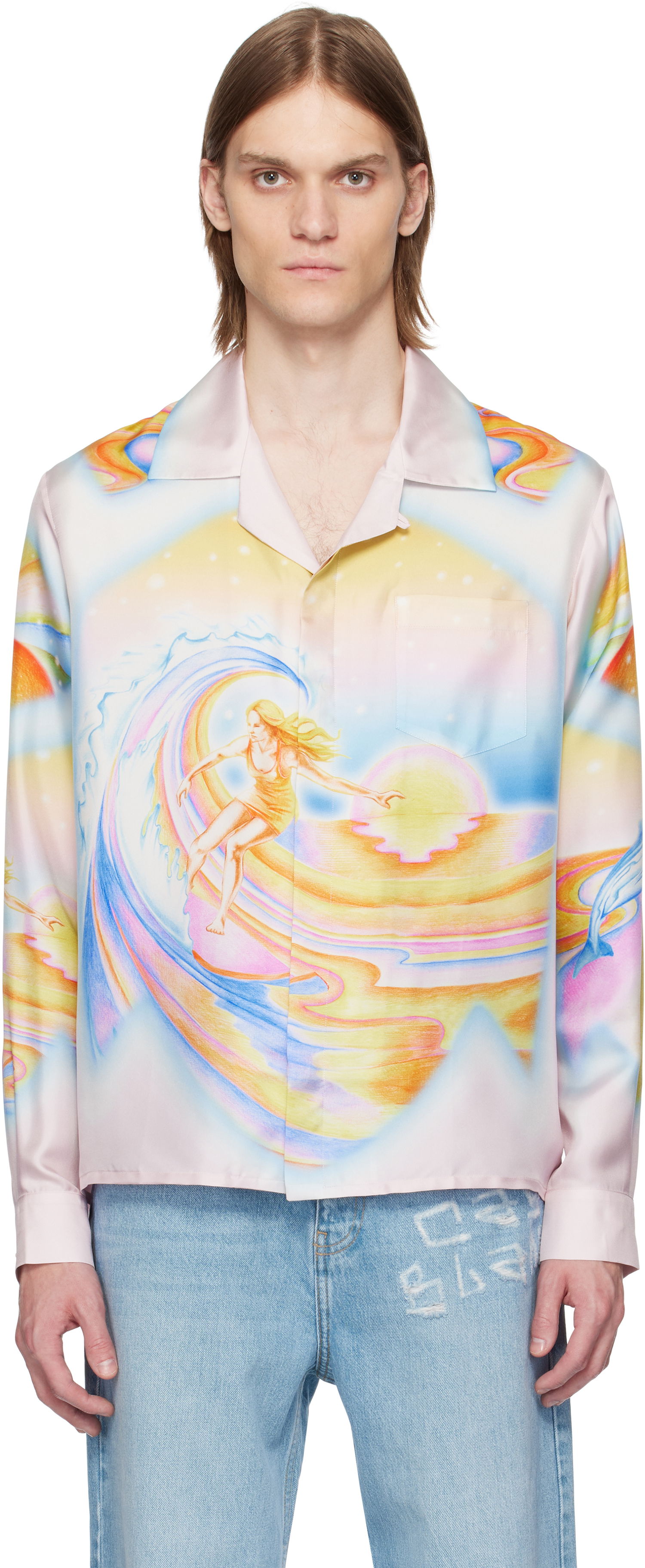 Košeľa Casablanca Casablanca Psychedelic Nirvana Silk Shirt Rôznofarebný | U-MS25-SH-006-05, 0