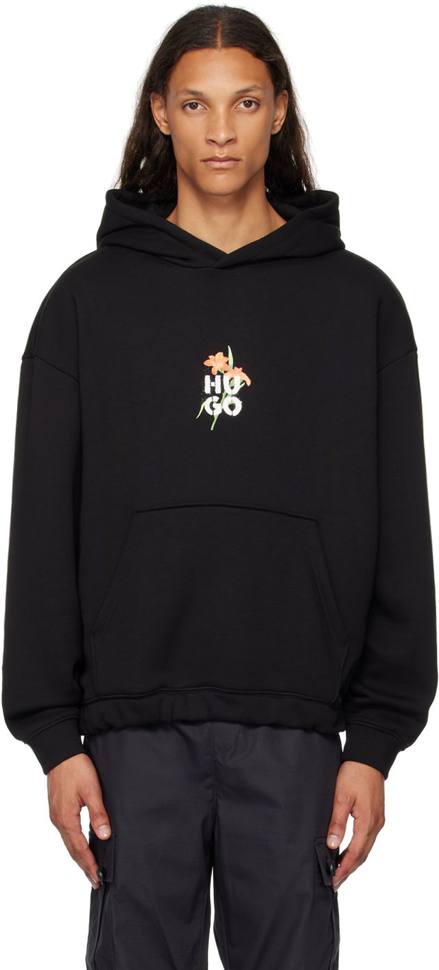 Mikina BOSS Floral Hoodie Čierna | 50517408, 0