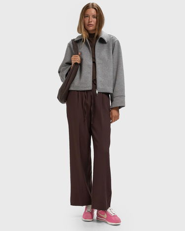 Bunda ØLÅF Cropped Wool Jacket Šedá | W220506-HTRGREY, 2