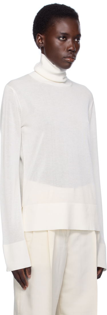 Sveter TOTEME TOTEME Slit Sleeve Turtleneck Biela | 253-WRT0535-YA0079, 1