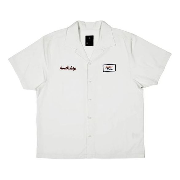 Košeľa Jordan Jordan x Union LA Embroidered Logo Woven Shirt Biela | CV1356-094