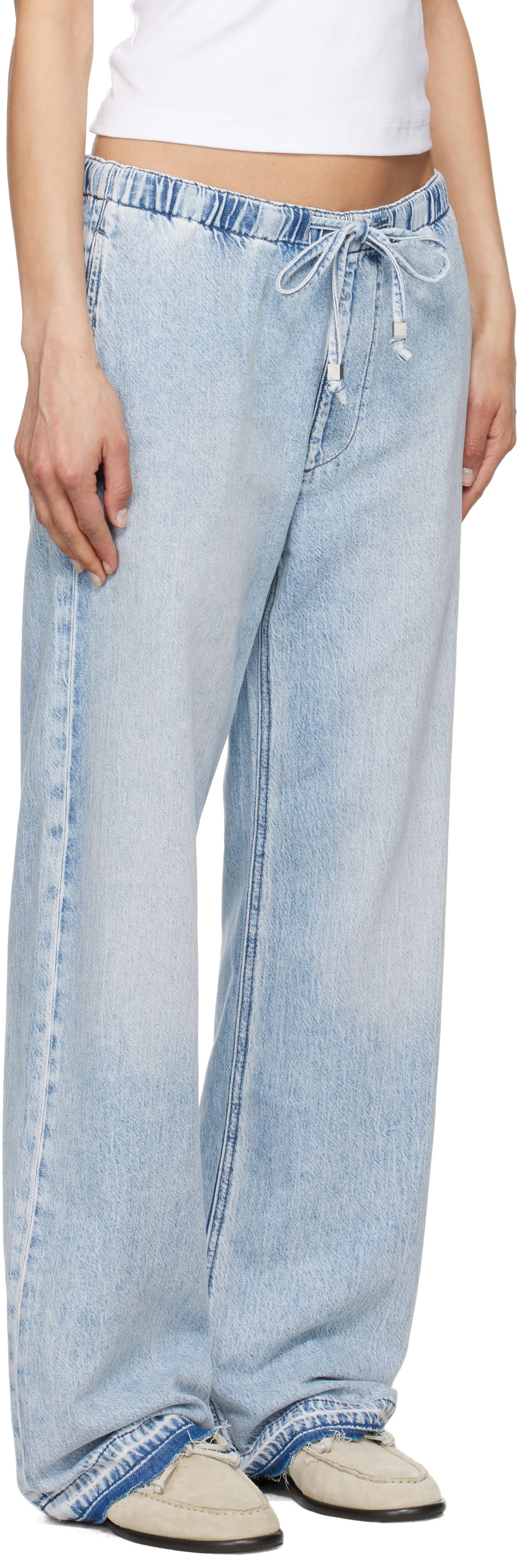 Džínsy rag & bone rag & bone Logan Ultra Featherweight Wide-Leg Jeans Modrá | WDD25S7009UFKI, 1
