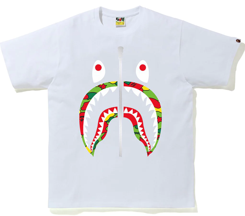 Tričko BAPE Sta Camo Shark Tee Biela | 001TEH801031M, 0