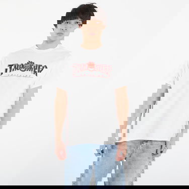 Tričko Thrasher Thrasher x Spitfire Big Head Outline T-Shirt Biela | 145831, 0