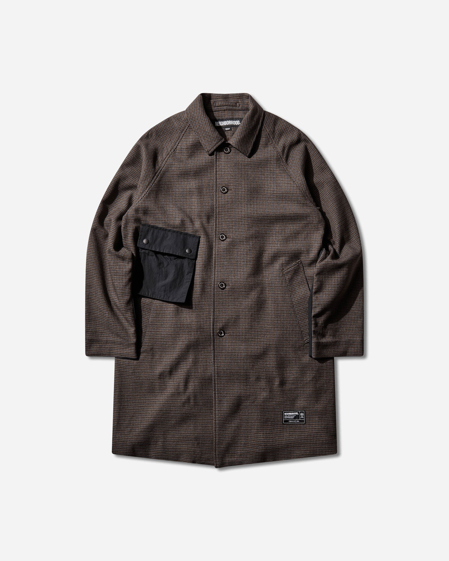 Kabáty Neighborhood GC Check Balcollar Coat Hnedá | 252TGNH-JKM02 BLUE×BROWN, 1