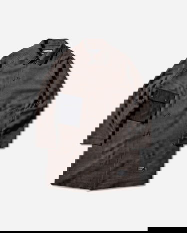 Kabáty Neighborhood GC Check Balcollar Coat Hnedá | 252TGNH-JKM02 BLUE×BROWN, 1