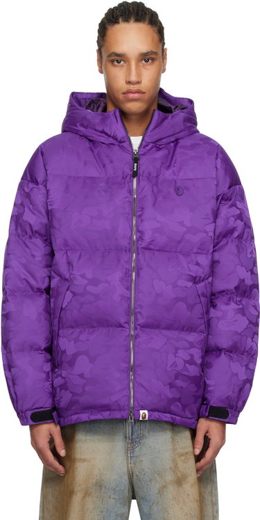 Prešívaná bunda BAPE A Bathing Ape Camo Jacquard Down Jacket Fialová | 001DNK801001M, 0