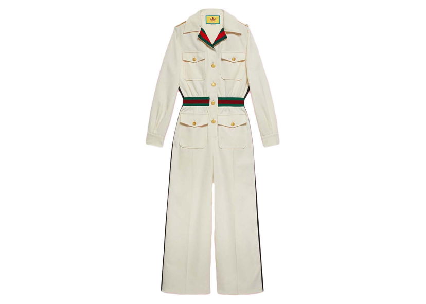 Overal Gucci adidas x GG Jumpsuit White Biela | 702999 ZAI22 9133