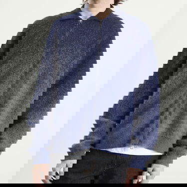 Sveter Dime Ombre Mohair Collared Double Zip Knit Modrá | DIMEHO258BLU, 5