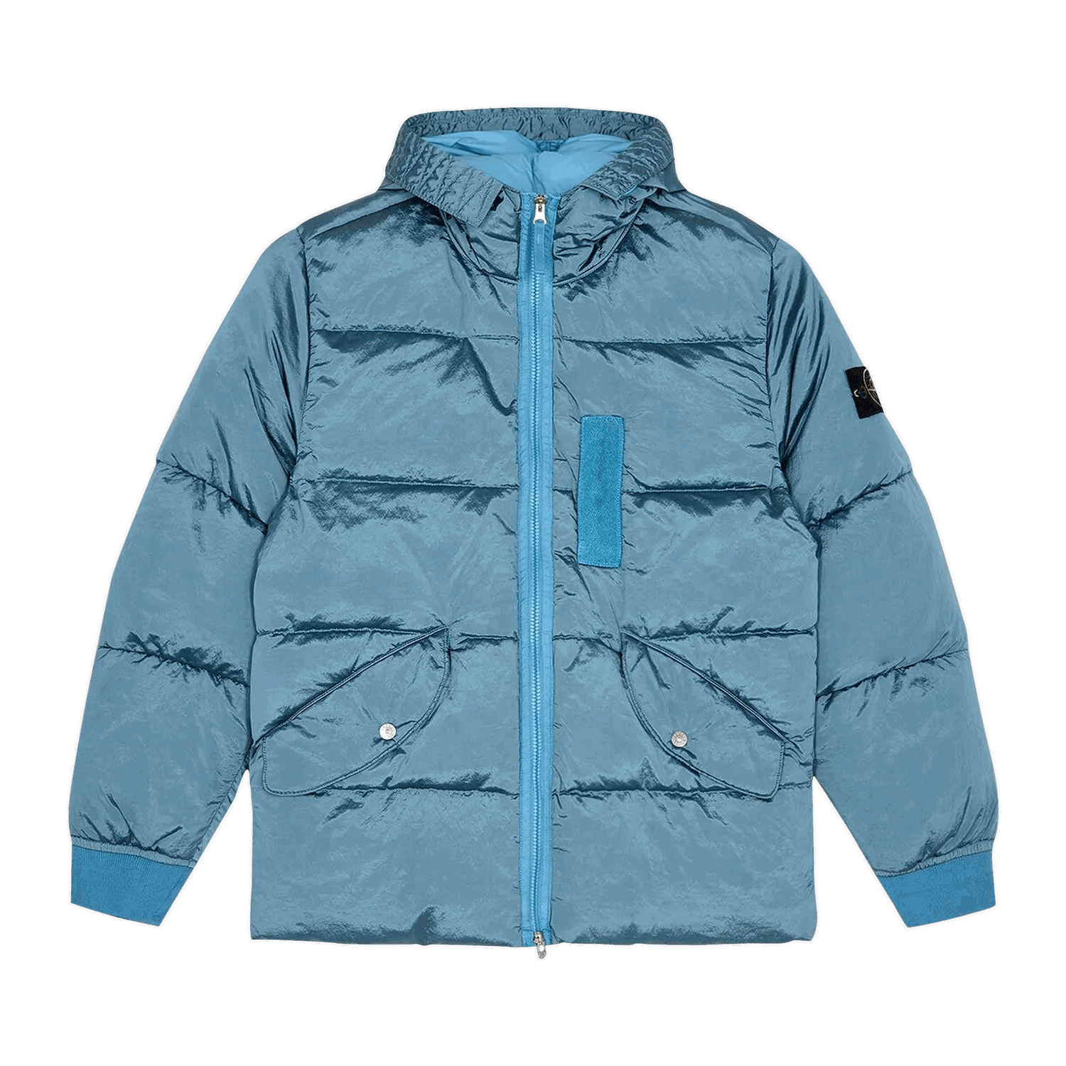 Prešívaná bunda Stone Island Hooded Down Jacket Modrá | 771543619 V0046, 0