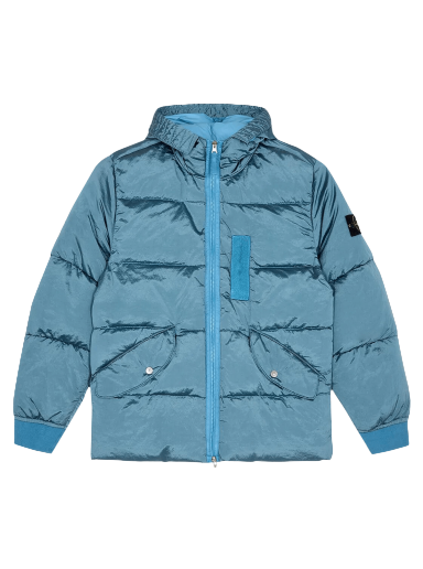 Prešívaná bunda Stone Island Hooded Down Jacket Modrá | 771543619 V0046