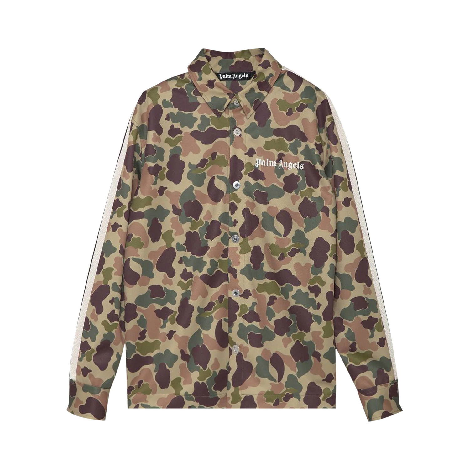 Košeľa Palm Angels Camo Track Shirt Zelené | PMGA104F21FAB0055601, 1
