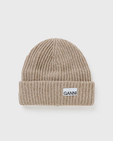 Kulicha GANNI Structured Rib Beanie Béžová | 5714667424400, 0