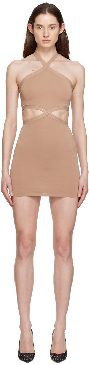 Šaty Alexander Wang Alexander Wang Halter Mini Dress Béžová | 4KC1236038, 0