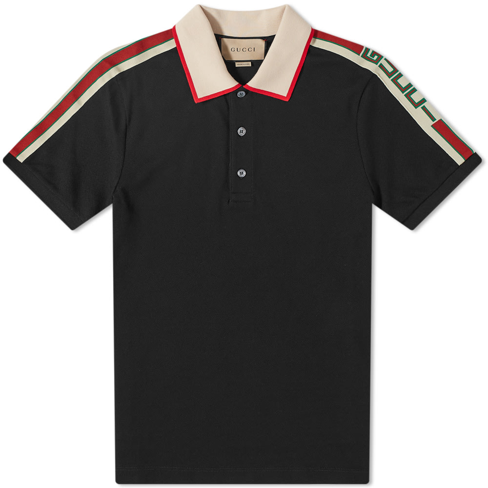 Polo tričko Gucci Taped Logo Polo Čierna | 500972-X9M38-1106, 0