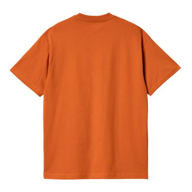 Tričko Carhartt WIP Brush Script Logo Graphic T-Shirt Oranžová | I033952_9, 3