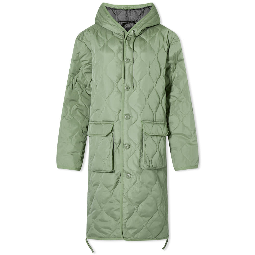 Kabáty TAION Hood Down Coat Zelené | TAION-106BML-LONG-GRN, 0