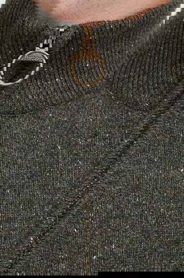 Sveter Barbour Sweater With Half Zipper Čierna | MKN1187, 4