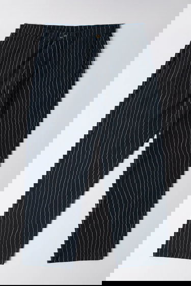 Nohavice By Parra Meandering Pinstripe Chinos Navy | 54245, 0
