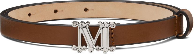 Opasok Max Mara Max Mara Monogram Leather Belt Hnedá | 2524506011600
