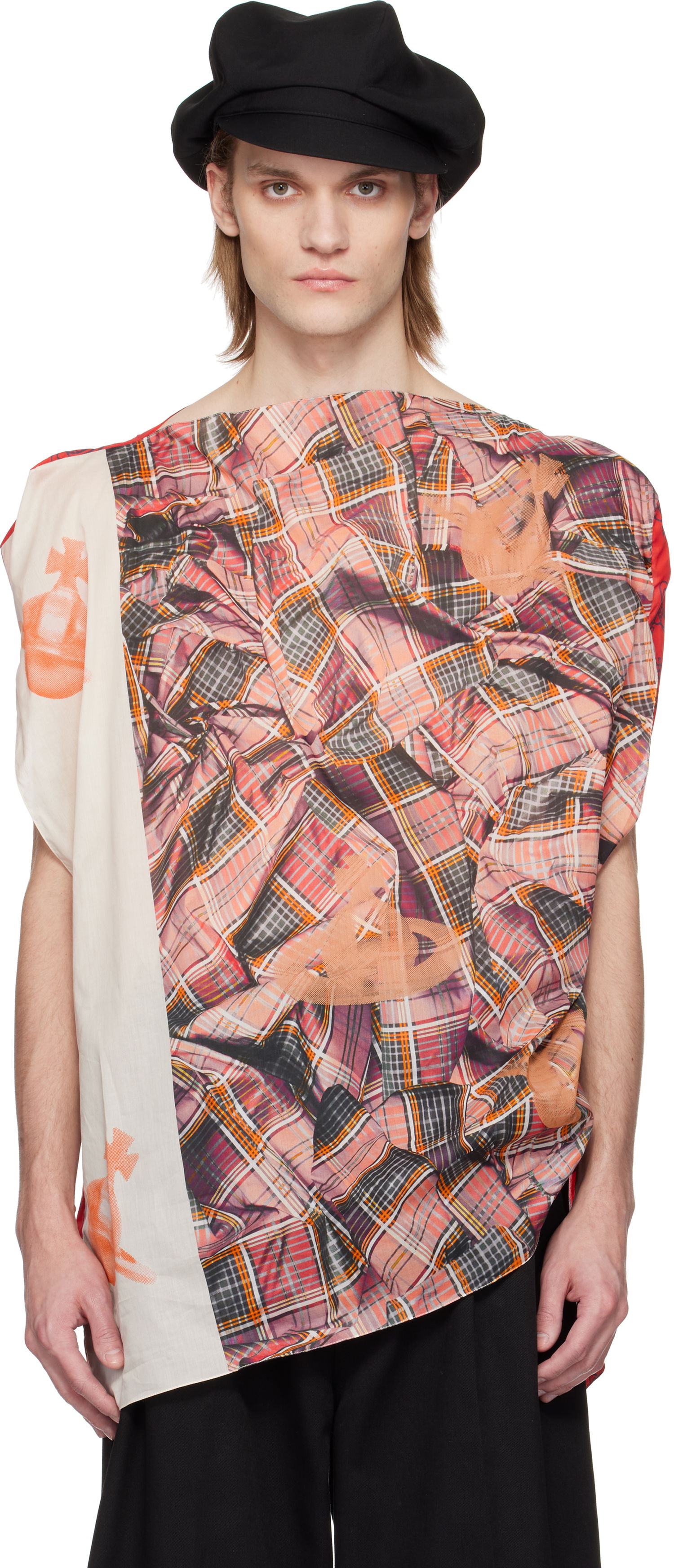 Tričko Vivienne Westwood Vivienne Westwood Tartan Orb Beach Top Červená | 8101000J-W015F-, 0