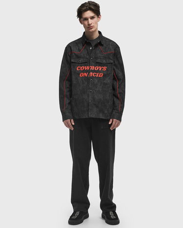 Košeľa Pleasures Pleasures Acid Cowboy Denim Shirt Čierna | P24W005-BLACK, 1