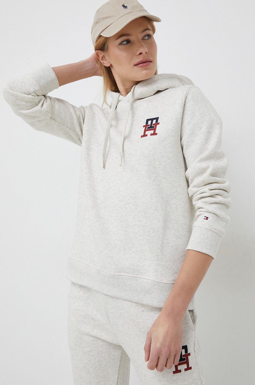 Mikina Tommy Hilfiger Hoodie Béžová | WW0WW37434.PPYX, 0