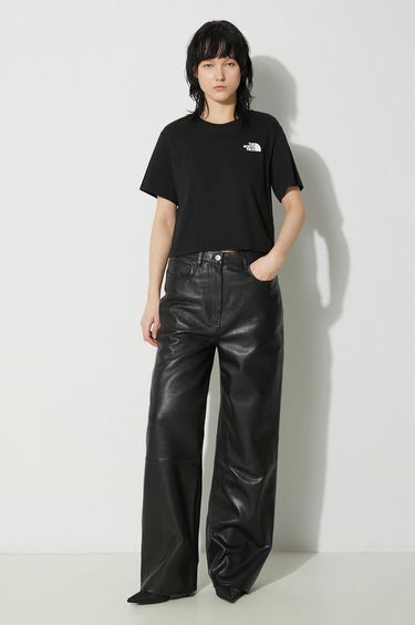 Crop Top The North Face T-Shirt Simple Dome Slim Cropped Čierna | NF0A87U4JK31, 1