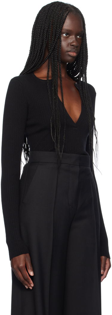 Body Max Mara Max Mara Urlo Ribbed Knit Sweater Čierna | 2421366111600, 1