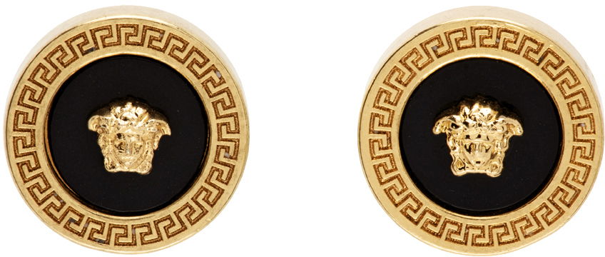 Náušnice Versace Enamel Medusa Earrings Béžová | DG27256_DJMR, 0