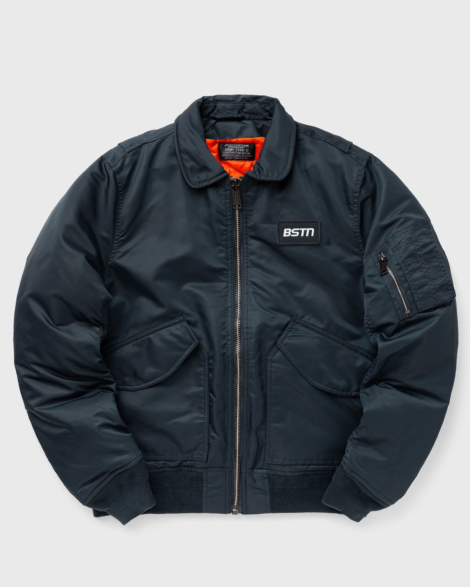 Bomber bunda Schott NYC Bomber Jacket Modrá | BSTN-210100RS-NAVY, 0