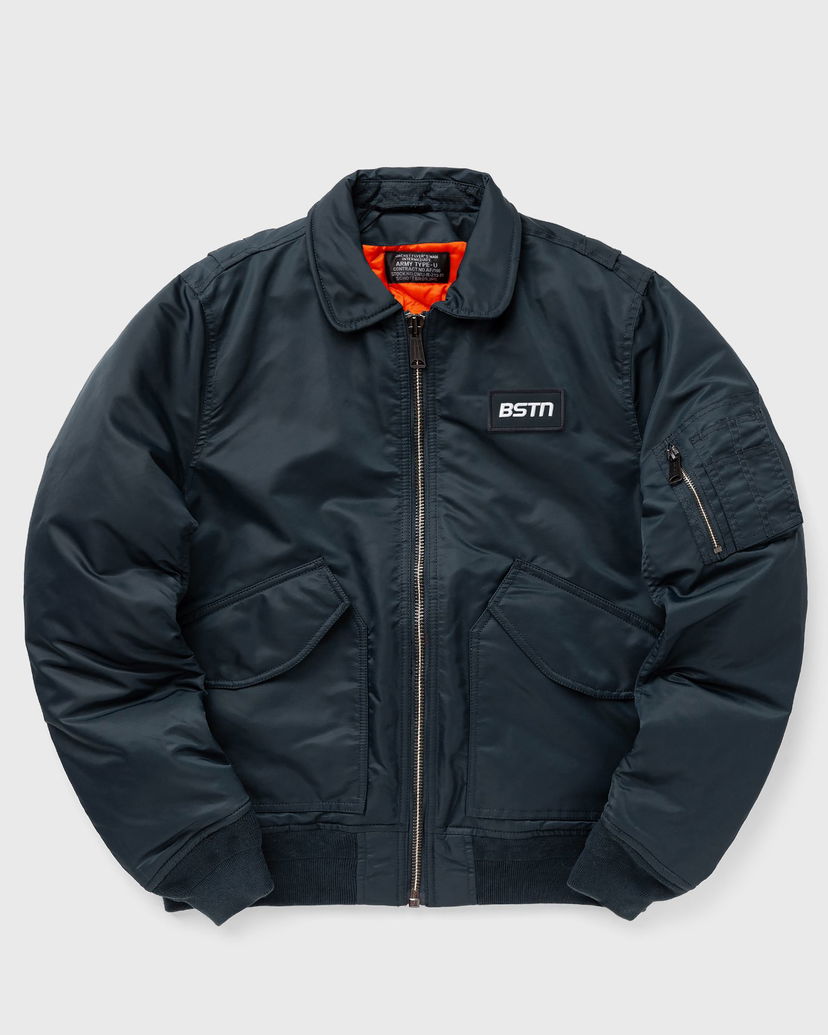 Bomber bunda Schott NYC Bomber Jacket Modrá | BSTN-210100RS-NAVY