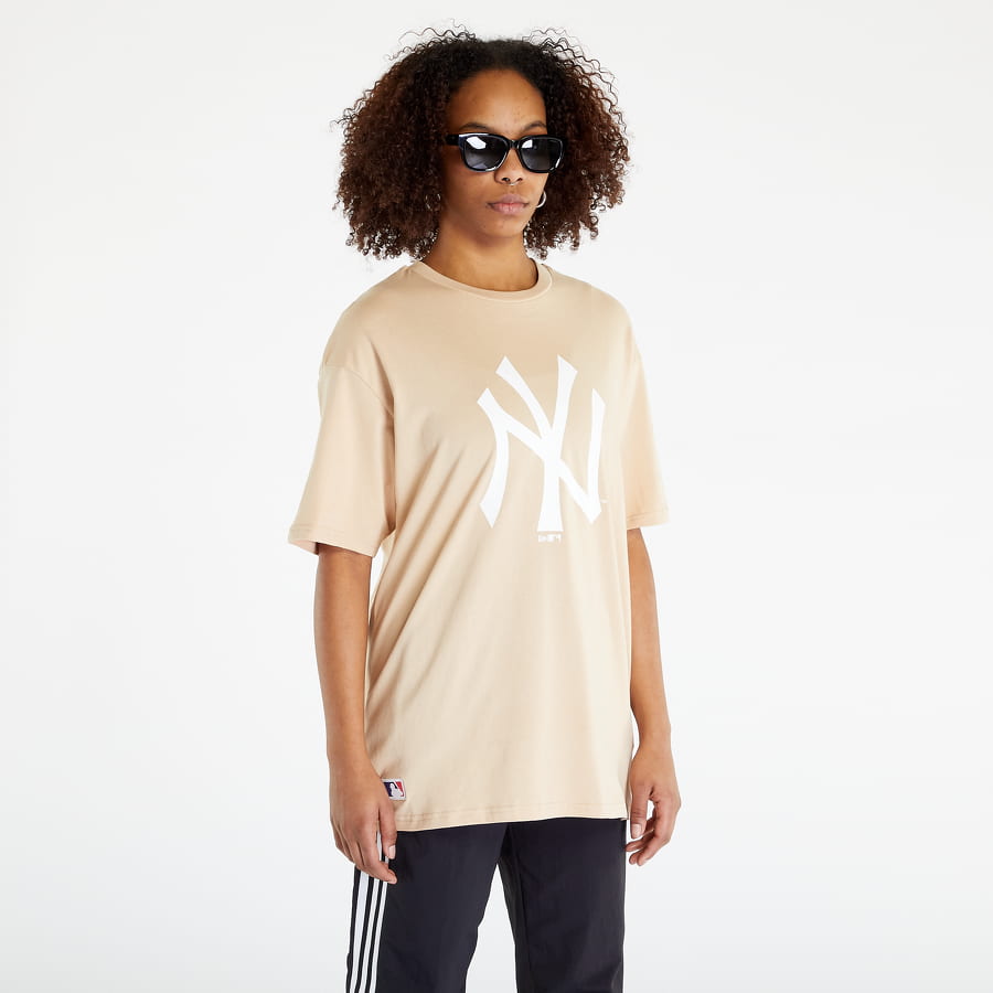 Tričko New Era New York Yankees MLB League Essential Oversized T-Shirt Béžová | 60332281, 0