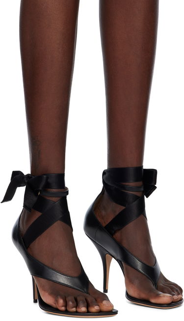 Doplnky FERRAGAMO Ferragamo Ribbon Heeled Sandals Čierna | 782343, 3