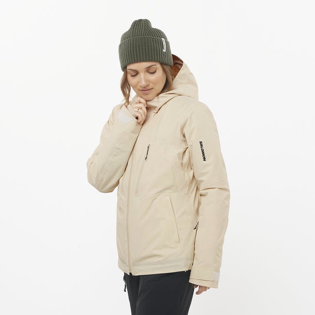 Parka Salomon Ski Jacket Brilliant Béžová | LC2333900, 0