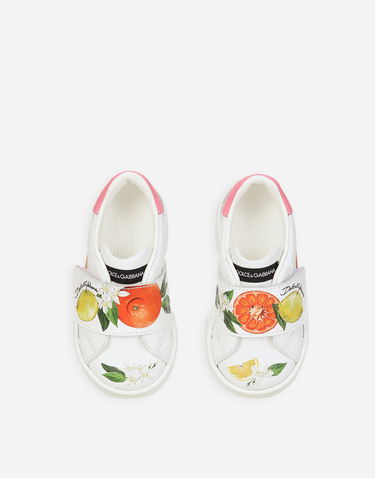 Tenisky a topánky Dolce & Gabbana Portofino Printed Calfskin First Steps Biela | DN0143AC374HV5AN, 3