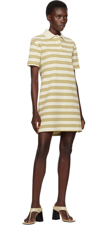 Šaty Burberry Burberry Striped Cotton Polo Minidress Žltá | 8106381, 3