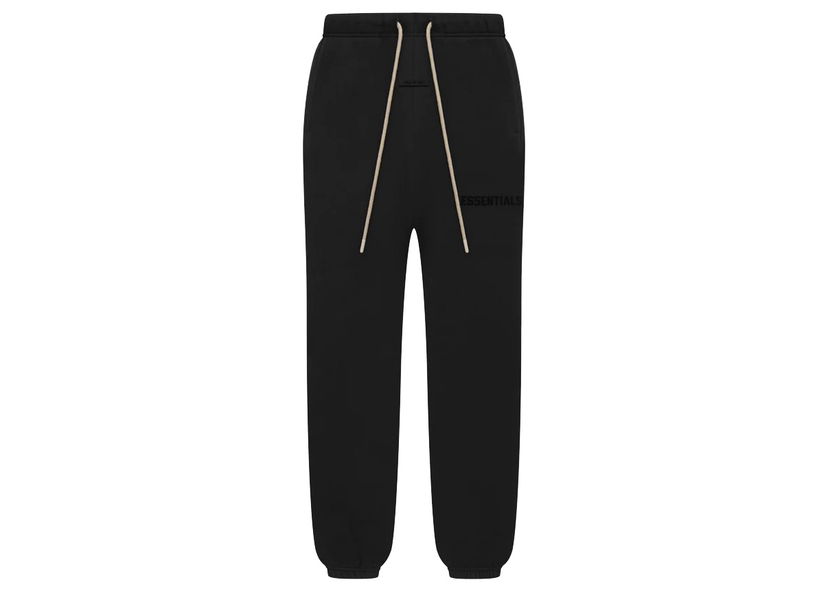 Tepláky Fear of God Essentials Cream Drawstring Sweatpant Jet Black Čierna | 130SP232020F