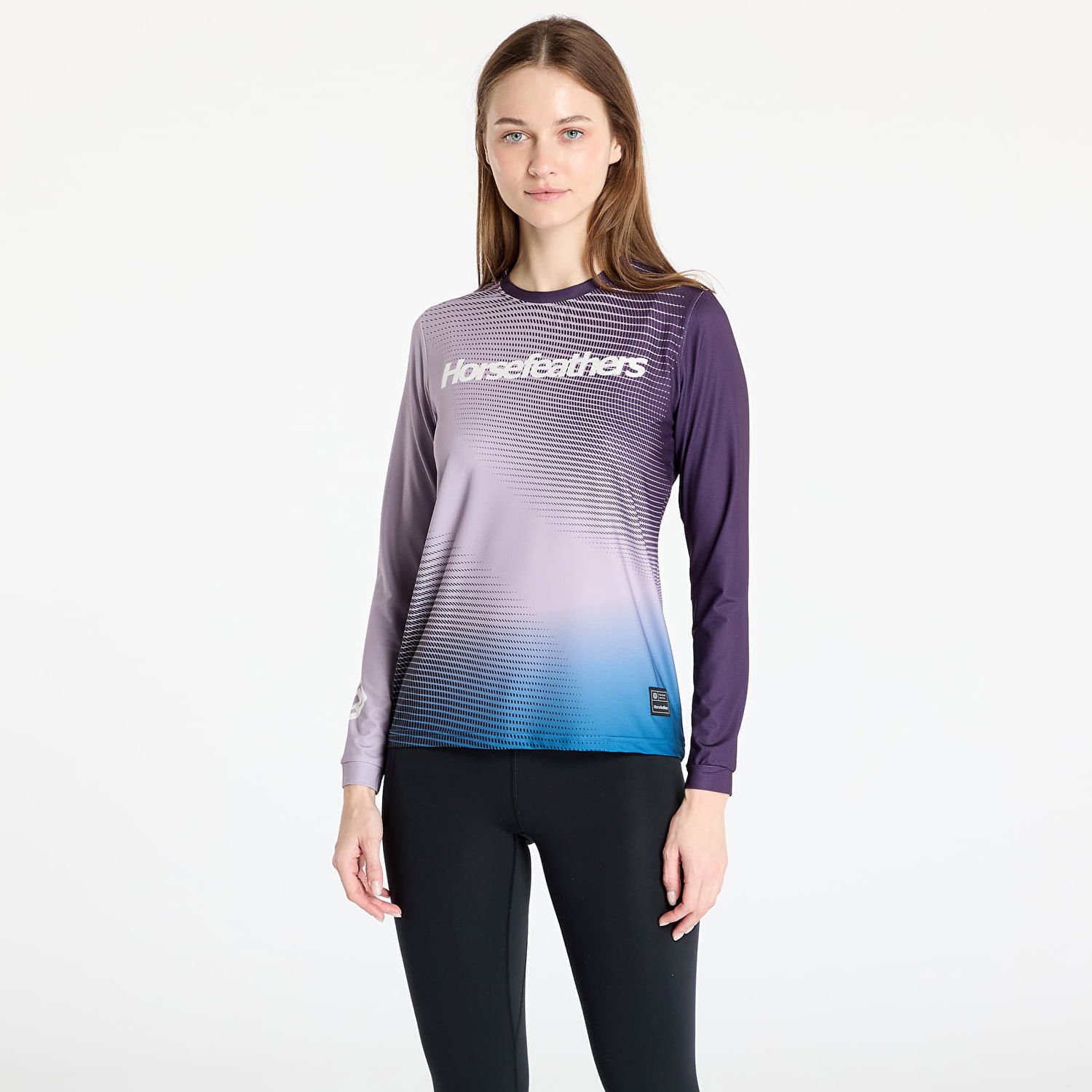 Dres Horsefeathers Horsefeathers Quantum Long Sleeve Bike Jersey Fialová | TW043B, 0