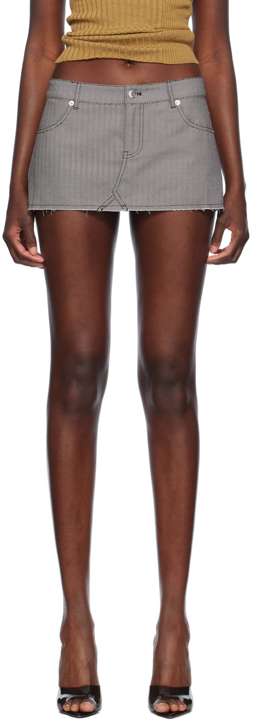 Sukňa Miaou Miaou Miss Denim Miniskirt Šedá | 4019HBTHYP, 0