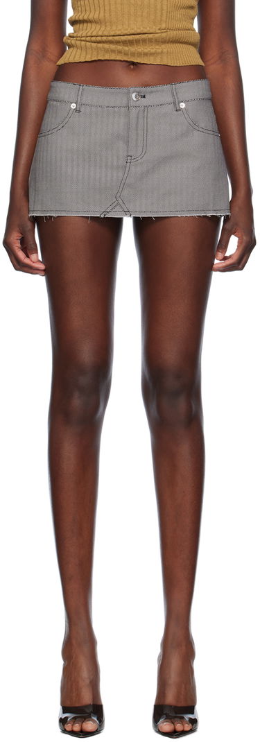 Sukňa Miaou Miaou Miss Denim Miniskirt Šedá | 4019HBTHYP, 0