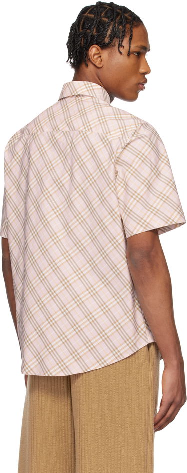 Košeľa Burberry Burberry Check Cotton Short Sleeve Shirt Ružová | 8102566, 2