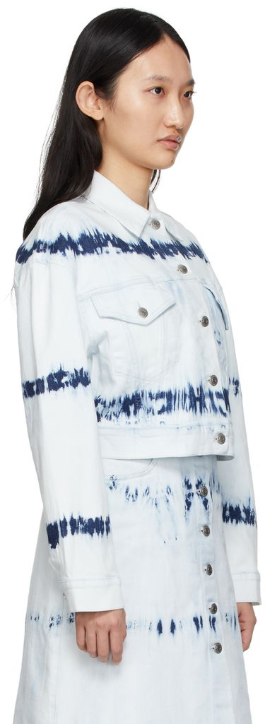 Bunda Stella McCartney Stella McCartney Tie-Dye Cropped Jacket Modrá | 604124SOH67, 1