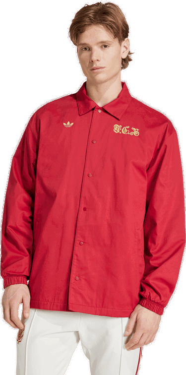 Vetrovka adidas Performance FC Bayern Anniversary Coach Jacket Červená | JF0585, 3