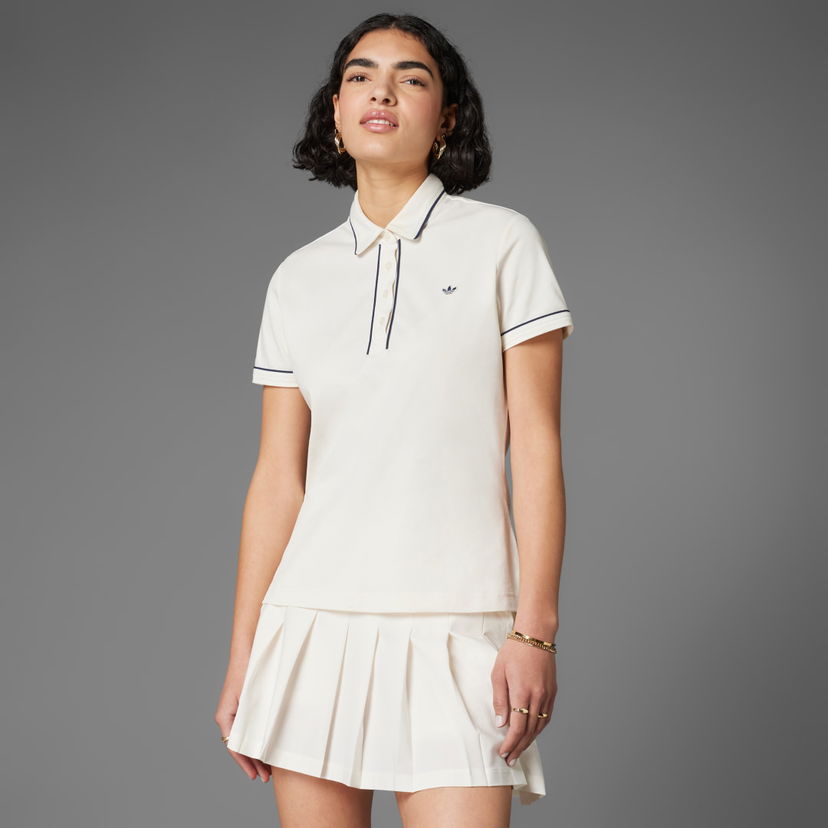 Polo tričko adidas Originals Originals Twistknit Trefoil Polo Shirt Biela | JF4998
