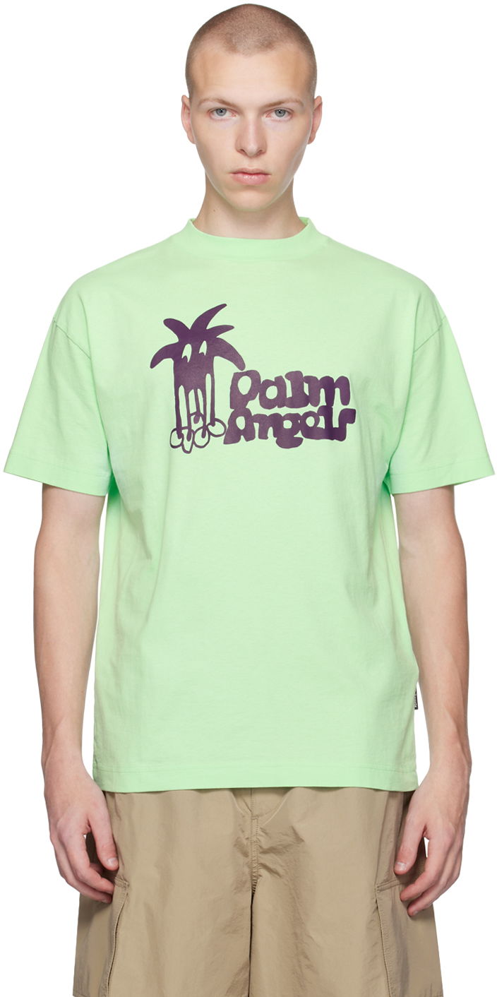 Tričko Palm Angels Green Douby Zelené | PMAA001E23JER0095037, 0