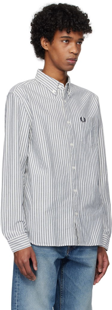 Košeľa Fred Perry Fred Perry Striped Oxford Shirt Biela | M6574, 1