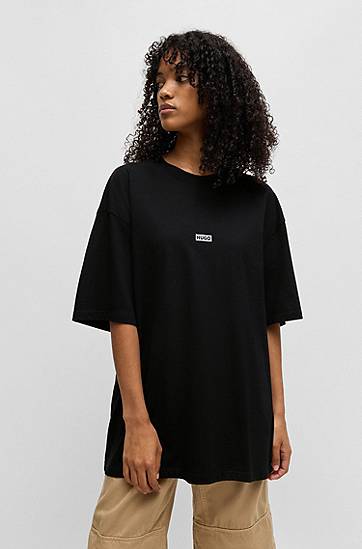 Tričko BOSS Jersey T-Shirt with Logo Čierna | 50509776, 1